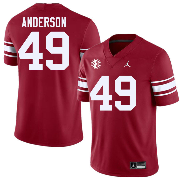 Oklahoma Sooners #49 Ben Anderson College Football Jersey Stitched-Throwback